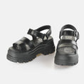 carregar imagem na visualização da galeria, GARDENIA-BUFFALO-LONDON-1602188-ASPHA-TS-SANDAL-BLACK-3