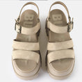 carregar imagem na visualização da galeria, GARDENIA-BUFFALO-LONDON-1602190-ASPHA-TS-SANDAL-BEIGE-2