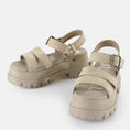carregar imagem na visualização da galeria, GARDENIA-BUFFALO-LONDON-1602190-ASPHA-TS-SANDAL-BEIGE-3
