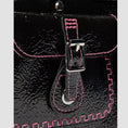 carregar imagem na visualização da galeria, TOP HANDLE DISTRESSED PATENT LEATHER BAG / BLACK