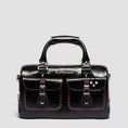 carregar imagem na visualização da galeria, TOP HANDLE DISTRESSED PATENT LEATHER BAG / BLACK