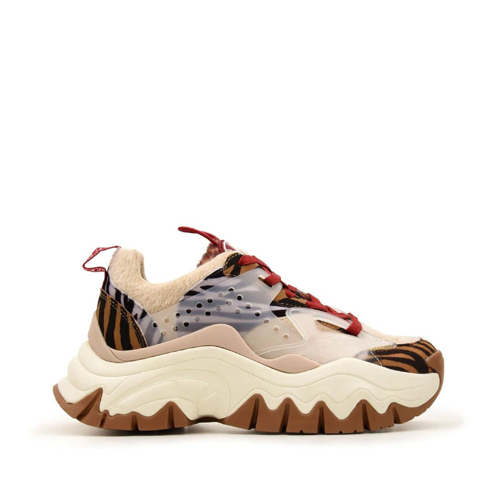 TRAIL ONE / BROWN+CREAM+RED AN