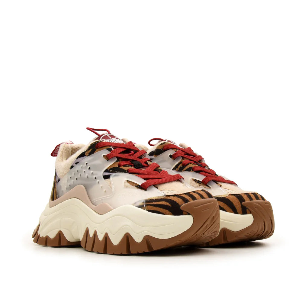 TRAIL ONE / BROWN+CREAM+RED AN