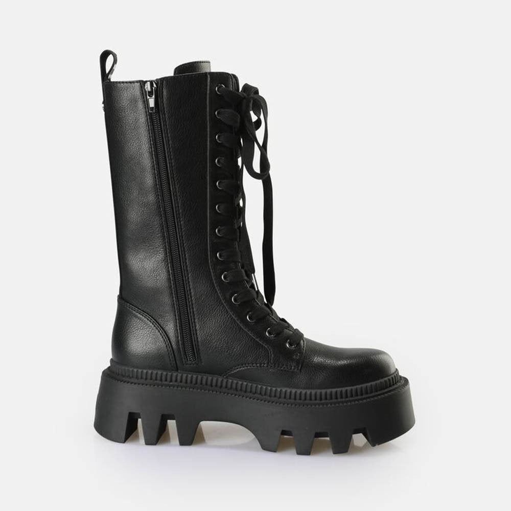 FLORA LACEUP HI / BLACK