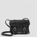 Load image into Gallery viewer, 7 INCH LEATHER CROSSBODY BAG / BLACK SMOOTH
