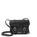 Load image into Gallery viewer, 7 INCH LEATHER CROSSBODY BAG / BLACK SMOOTH
