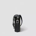 Load image into Gallery viewer, 7 INCH LEATHER CROSSBODY BAG / BLACK SMOOTH
