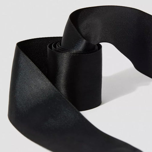 140CM RIBBON SHOE LACES / BLAC