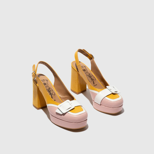 EVAH / PALE PINK+WHITE+YELLOW