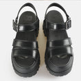 carregar imagem na visualização da galeria, GARDENIA-BUFFALO-LONDON-1602188-ASPHA-TS-SANDAL-BLACK-2
