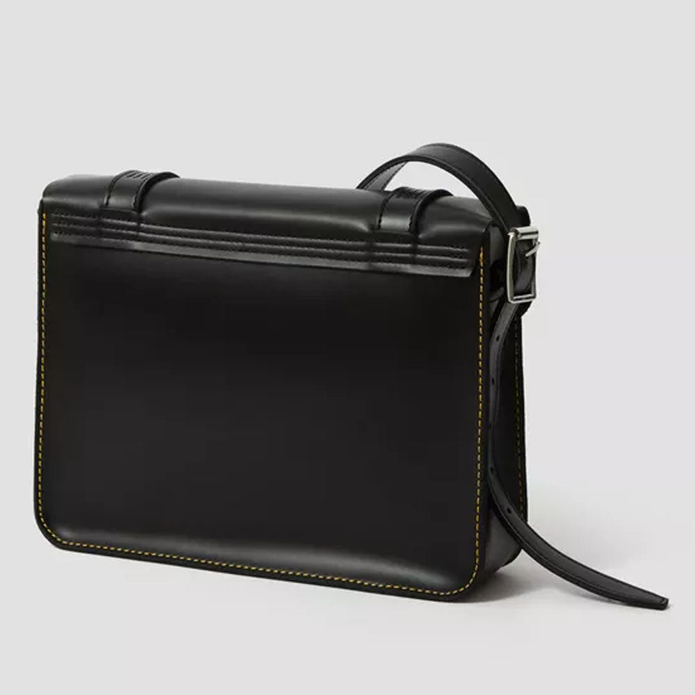11 INCH KIEV SMOOTH LEATHER SATCHEL / BLACK