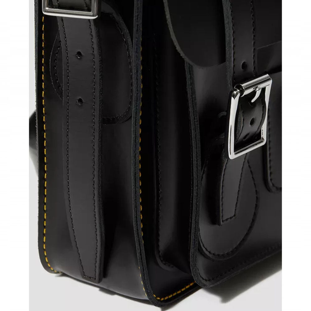 11 INCH KIEV SMOOTH LEATHER SATCHEL / BLACK