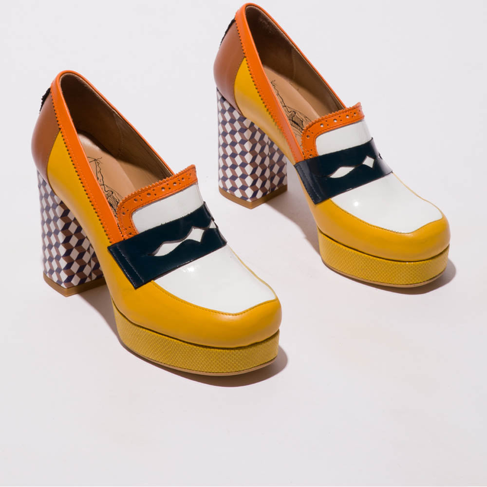 EROK / WHITE+YELLOW+NAVY+ORANGE+CAMEL