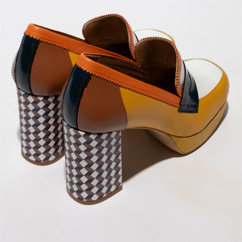 EROK / WHITE+YELLOW+NAVY+ORANGE+CAMEL