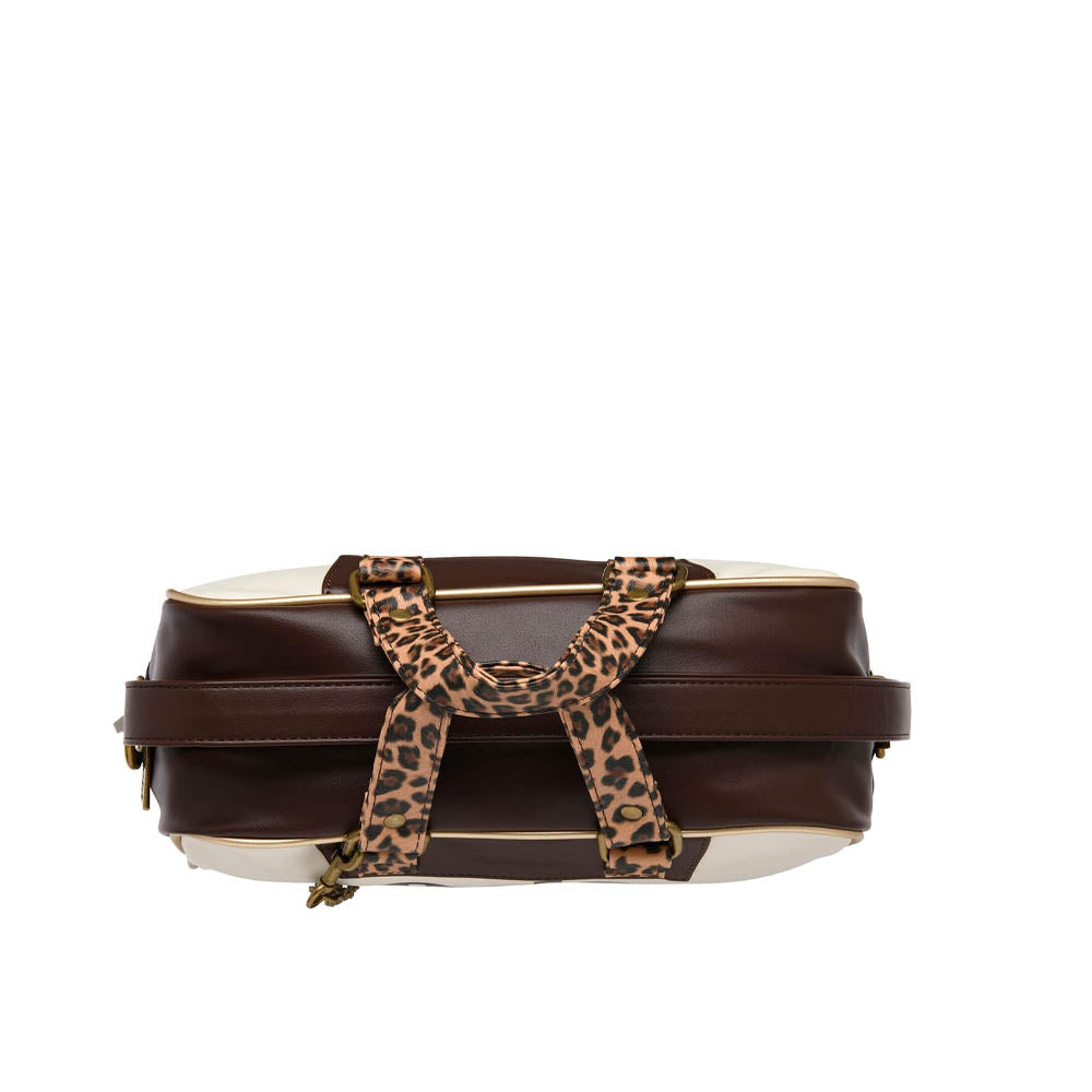 MICRO REYNOLDS LEOPARD / DARK BROWN+ECRU+GOLD