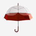 Load image into Gallery viewer, GARDENIA-HUNTER-UAU1004UPM-PARAGUAS-TRANSPARENT-MILITARYRED
